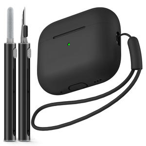 Pour <span class=keywords><strong>AirPods</strong></span> <span class=keywords><strong>Pro</strong></span> <span class=keywords><strong>2</strong></span>, <span class=keywords><strong>coque</strong></span> de protection d'écouteurs en silicone monobloc épaissie avec stylo de nettoyage et étui à boucle pour <span class=keywords><strong>AirPods</strong></span> <span class=keywords><strong>Pro</strong></span> <span class=keywords><strong>2</strong></span> - Product Image 2