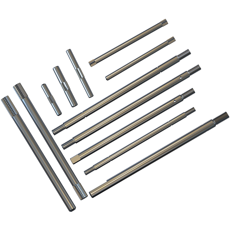 Изготовленный На Заказ Высокоточный моторный вентилятор резьбовой вал из нержавеющей стали рифленый вал