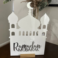 Réversible Ramadan Eid Décor Couches Acrylique Masjid Mosquée design art islamique décor à la maison pour Ramadan eid Décor