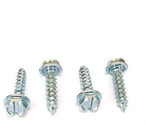 Cabeza de arandela hexagonal ranurada negra de acero inoxidable personalizada pernos autorroscantes pulgadas y sujetadores métricos para matrícula - Product Image 6