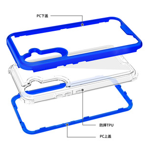 Accesorios para teléfono 360 Protección contra caídas 3 en 1 Armor Case para Samsung Galaxy A14 A15 A16 A55 A56 A17 A03S Defend Clear Phones Case - Product Image 3