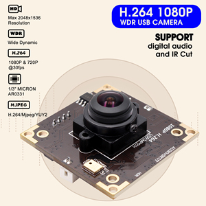 Elp 3MP WDR USB máy ảnh mô-đun 1920x1080 <span class=keywords><strong>H.264</strong></span> MJPEG 30fps Mini UVC Webcam mô-đun với 180 độ Fisheye ống kính cho ATM, robot, kiosk - Product Image 3