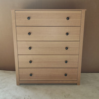 Commode à 5 tiroirs de luxe moderne de haute qualité, armoire de rangement en bois pour chambre à coucher ou couloir
