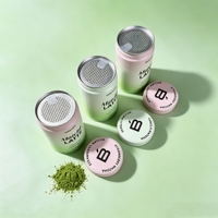 Boîte en fer blanc ronde vide de 30g, 50g, 100g pour poudre de thé, scellée avec couvercle à vis hermétique, qualité alimentaire, emballage personnalisé avec logo – Vente chaude