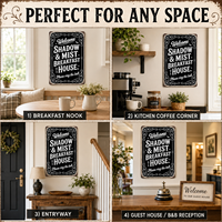 Panneau décoratif vintage en aluminium style gothique, motif balai et sorcière, 12x8 pouces, pour décoration d'Halloween, à suspendre au mur pour porche, pubs, cafés, terrasses