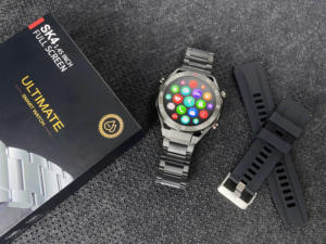 Nuevo Reloj Inteligente SK4 de Fábrica con Pantalla Redonda de 1.53 Pulgadas, Llamadas Bluetooth, Acero Inoxidable Dorado, NFC, Control de Voz y Video Corto - Product Image 5