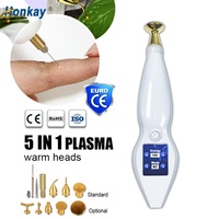 Appareil de soin du visage portable 5 en 1 pour usage domestique, traitement de la peau, nettoyage des pores, soin de l'acné, avec fonction aiguille chaude et plasma
