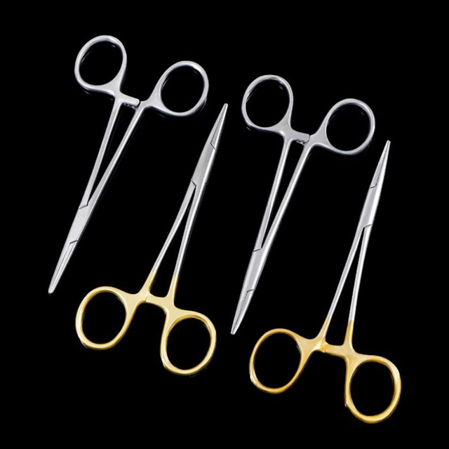 Medical Hemostatic Forceps Stainless Steel Straight Curved Head Surgical Vascular Forceps for Medical Ophthalmic Instruments