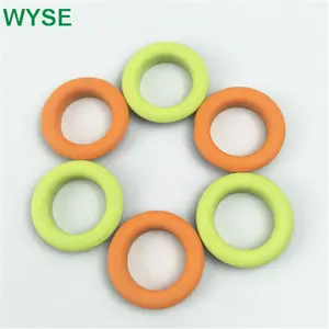 Factory custom green orange color nickle free lead free round rubber coating grommets and Eyelet for hoodies swimtrunks bags