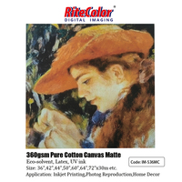 Fabricante al por mayor Bellas Artes Lona de algodón 360gsm Mate para impresora HP Latex