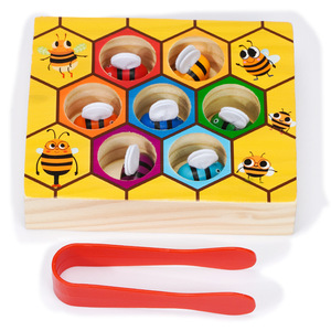 Juego de mesa de madera Fire Rat Bee Box para niños, juguete de combinación de colores, desarrollo de la coordinación mano-ojo, cubo de actividades para educación temprana - Product Image 5
