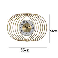 Fabrikpreis Geräuschlose Wohnzimmer Büro Luxus Kreative Heim-Deko Kunst Moderne Minimalistische Goldene Wanduhr