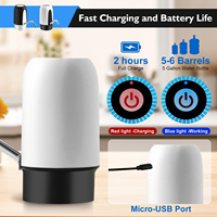 Mini distributeur d'eau automatique rechargeable pour bureau Distributeur d'eau à pompe pour bouteille de 5 gallons Distributeur d'eau électrique universel à chargement USB