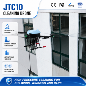 โดรนทำความสะอาด JTC10 เครื่องฉีดน้ำแรงดันสูงสำหรับอาคาร หน้าต่าง และรถยนต์ ระบบใบพัดคู่โคแอกเชียล - Product Image 1
