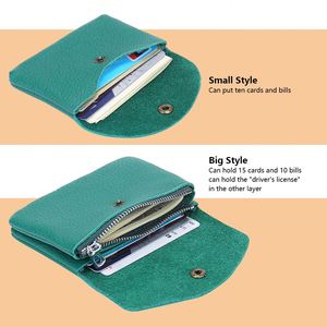 Portefeuille en cuir véritable pour femme avec pince à billets et fermeture éclair pour pièces d'argent et cartes, livraison gratuite - Product Image 6