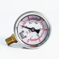 Stainless Steel Liquid Filled High Pressure Oil Gauge with Radial Installation Type