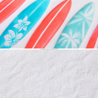 Serviette de plage en coton 100% avec impression numérique personnalisée, faible MOQ accepté, serviette de plage en coton super absorbante, directement de l'usine