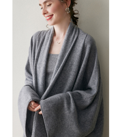 Poncho en tricot de luxe ample et confortable pour femme, en cachemire et coton de Mongolie intérieure, idéal pour la détente