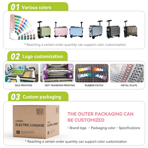 ELALA Wholesales Durable 32L <strong>Large</strong> Capacity <strong>Light</strong> Strip Travel Luggage Rideable Rolling <strong>Suitcase</strong> for Outdoor Activities - Product Image 5