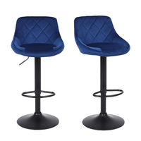 Vente directe d'usine, tabouret de bar rotatif réglable en hauteur, style français luxueux, en velours, traditionnel et moderne, durable, pour usage commercial