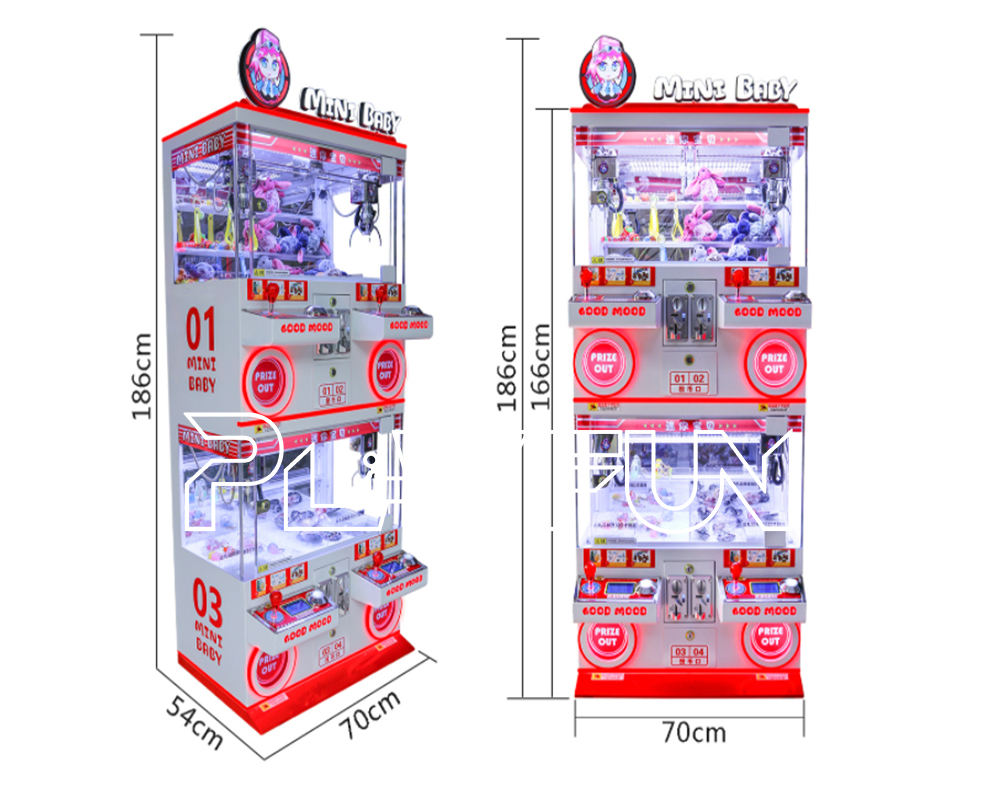 Игровой мини-кран с логотипом на заказ, игровой мини-кран с призовом, детский мини-кран, 4 игрока, распродажа