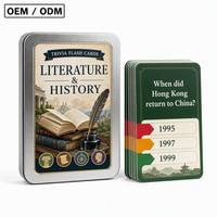 Cartes flash éducatives pour la famille, logo personnalisé imprimé, coins arrondis durables, papier écologique, finition vernie