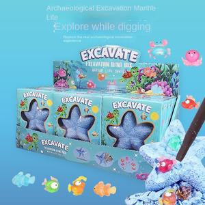 Kit di Scavo <span class=keywords><strong>Serie</strong></span> Vita Marina in Scatola Sorpresa, Giocattolo Educativo per Scienza Prescolare - Product Image 5