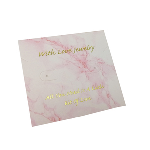 Yilucai <span class=keywords><strong>personnalisé</strong></span> rose petites boucles <span class=keywords><strong>d</strong></span>'oreilles porte-colliers feuille <span class=keywords><strong>d</strong></span>'or cartes porte-cartes en papier - Product Image 6