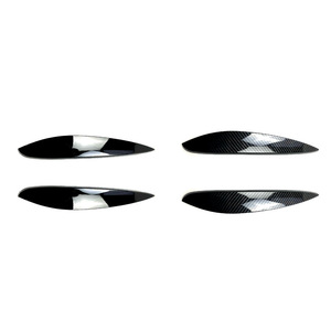 Couverture de phare intelligent en ABS, texture carbone noir piano, pour Smart 2014, accessoire de modification extérieure de voiture - Product Image 2