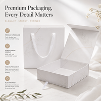 Boîte rigide personnalisable OEM avec fermeture magnétique et poignée, en papier enduit d'éponge, pour emballage d'accessoires de mode, chaînes de magasins et événements