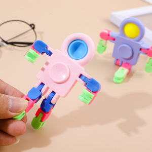 Vente chaude Éducatif Soulagement Du Stress Jouet Astronaute Bulle Fun Chaîne Gyroscope Transformable Fidget Spinners - Product Image 2