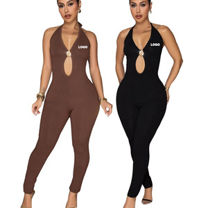 Tuta <span class=keywords><strong>Sexy</strong></span> Personalizzata da Donna, <span class=keywords><strong>Abbigliamento</strong></span> Femminile Personalizzato, Tuta Intera <span class=keywords><strong>Sexy</strong></span> Semplice, Tuta da Donna con Dettagli Cut-Out - Product Image 1