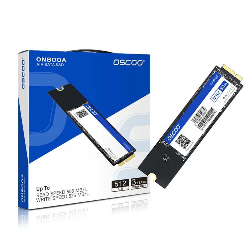 OSCOO SATA Hard drives 512gb 256gb 128gb ssd 1tb support A1370 A1369 for mac disco duro ssd for macbook