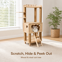 Grand arbre à chat tout-en-un, gain de place, avec capsule spatiale pour chats Maine Coon et Ragdoll