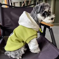 Vêtements pour animaux de compagnie tendance, sweat à capuche pour chien en coton écologique doublé de polaire, vêtements chauds pour chien pour l'hiver