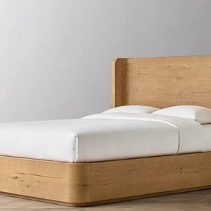 Lit plateforme en bois massif au design moderne, ensemble de meubles de chambre à coucher, confortable, durable, bois intelligent - Product Image 4