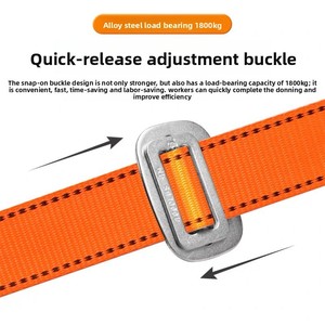 Cinturón de Seguridad para Trabajo en Altura, Escalada en Roca, Estilo Europeo, con Doble Anillo en D en la Espalda, Cuerda de Seguridad con Absorción de Impactos - Product Image 2