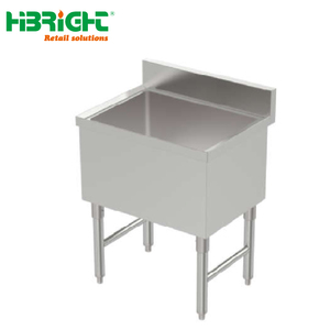 HIGHBRIGHT Estante de vidrio de acero inoxidable comercial Cubo de hielo Durable Cocina al aire libre Cofre de hielo Hoteles de alta capacidad Restaurantes - Product Image 3