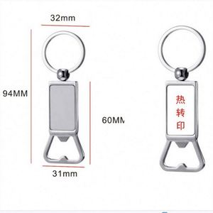 Wholesale Metal Sublimation Bottle Opener <b>Keychain</b> Blanks Personalize Souvenir Custom Beer Bottle Opener Sublimation Key Chains - Product Image 5