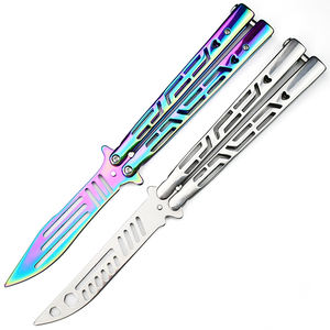 Coltello a Farfalla Pieghevole OEM con Lama non Affilata Personalizzabile Strumento Manuale da Allenamento EDC per Esercitazione Prezzo di Fabbrica Conveniente - Product Image 2