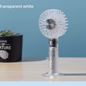 2025新款可充电风扇2000毫安电池容量带底座的轻型户外风扇4叶片三速风力迷你风扇带底座 - Product Image 1