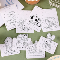 Cartes de vœux multi-usages pliables et escamotables, motifs animaux mignons, décoration de table sur pied