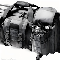 Sacs à outils tactiques classiques, double compartiment long pour le transport de matériel de chasse, en polyester, avec sangle de sac à dos et compartiment verrouillable à fermeture éclair