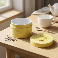 Boîte de rangement en métal étamé réutilisable personnalisée pour cosmétiques, thé, café et boissons, impression offset