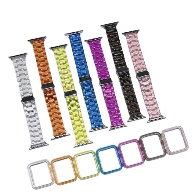 2 in 1 Set WatchBand + Watch Face Case 38/40/41/42/44/45/49mm for Apple IWatch Bands Series 7 6 5 4 SE Watch Bracelet