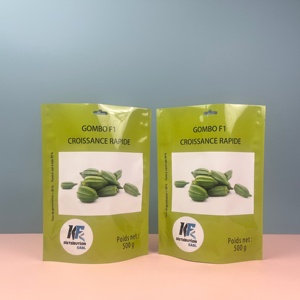 Sacchetti Personalizzati per Semi di Verdure con Stampa Fronte-Retro Termosaldabili Confezioni per Alimenti Sacchetti per Semi di Gombo - Product Image 1