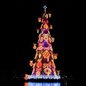 Outdoor <strong>Santa</strong> <strong>Claus</strong> and Giant Artificial Christmas Tree with Lighting for Christmas Event Decoration - Product Image 5