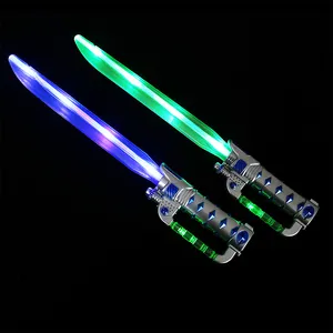 出售透明发光二极管亮剑67厘米闪光玩具塑料发光二极管剑带独角兽儿童玩具灯军刀