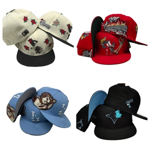 Nuevos Estilos <span class=keywords><strong>de</strong></span> <span class=keywords><strong>Gorras</strong></span> <span class=keywords><strong>de</strong></span> 6 Paneles, Ajustables, con Cierre a Presión, Logotipo Bordado Personalizado, Visera Plana, Gorra Deportiva <span class=keywords><strong>de</strong></span> Béisbol para Equipo - Product Image 1