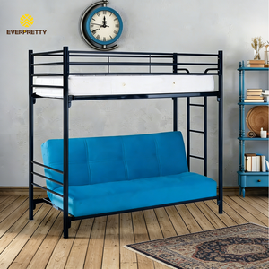 <span class=keywords><strong>Lit</strong></span> superposé en métal pliant moderne <span class=keywords><strong>pour</strong></span> adultes, avec échelles, idéal <span class=keywords><strong>pour</strong></span> dortoir scolaire, appartement compact ou chambre d'hôtel. - Product Image 3